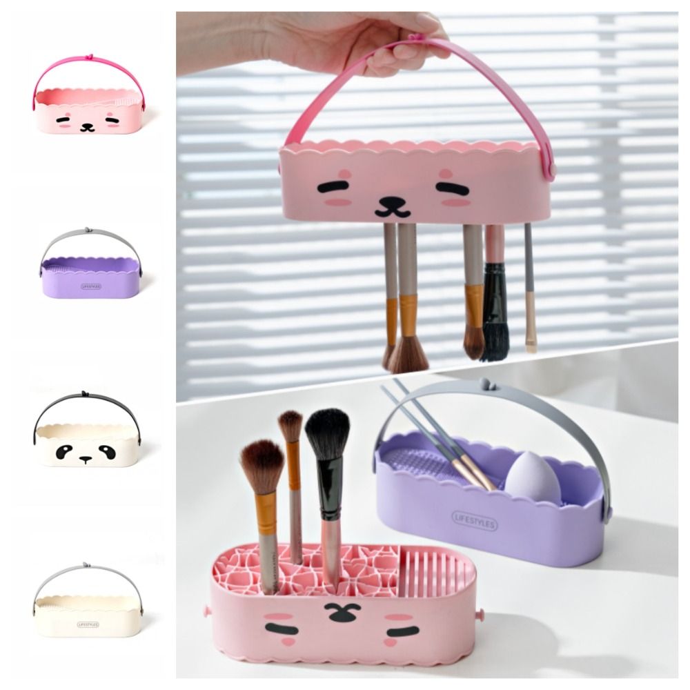 Cosmetic Sponge - Rubber Makeup Brush Cleaner Sponge Storage