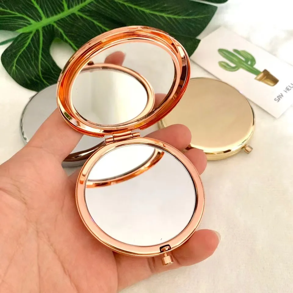 Beauty And Makeup Quotes - Portable Makeup Mirror Solid rose gold