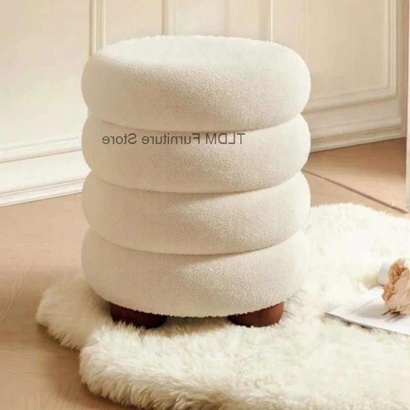 Beauty Makeup Vanity - Cute Bedroom Wooden Makeup Stool Vanity