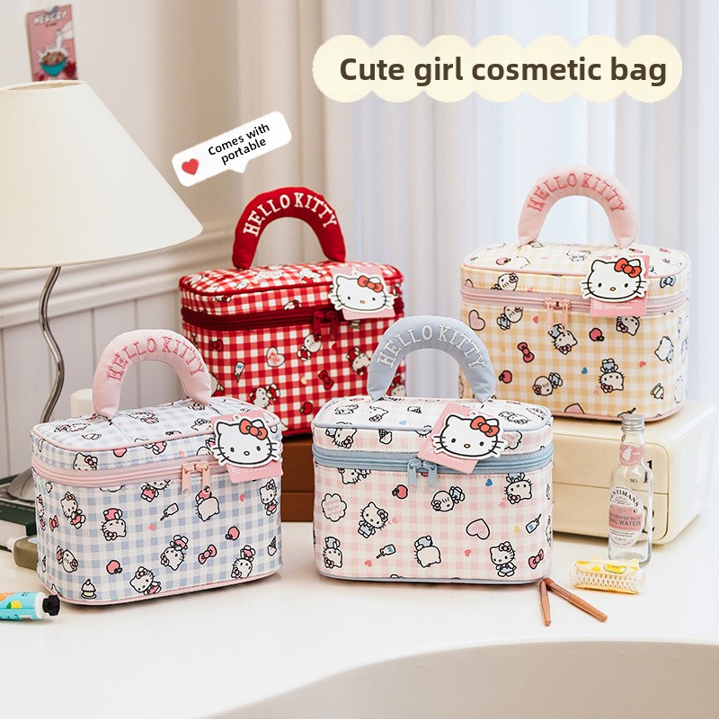 Beauty Makeup Organizer - Cute Cartoon Print Makeup Bag Large‑Capacity