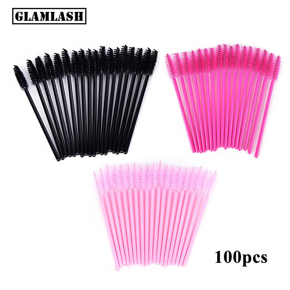 Beauty Makeup Products - 100Pcs Disposable Micro Eyelash Comb Brush