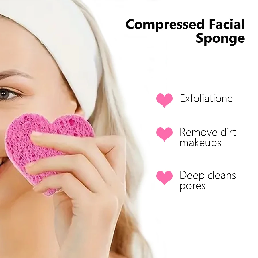 5Pcs Cellulose Face Sponges Co - Cosmetic Sponge recension och pris