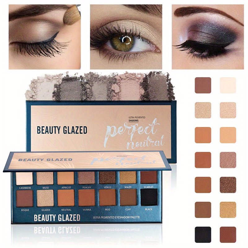 BEAUTY GLAZED 14 Colors Eyesha - Beauty Makeup Eyeshadow Palette recension och pris
