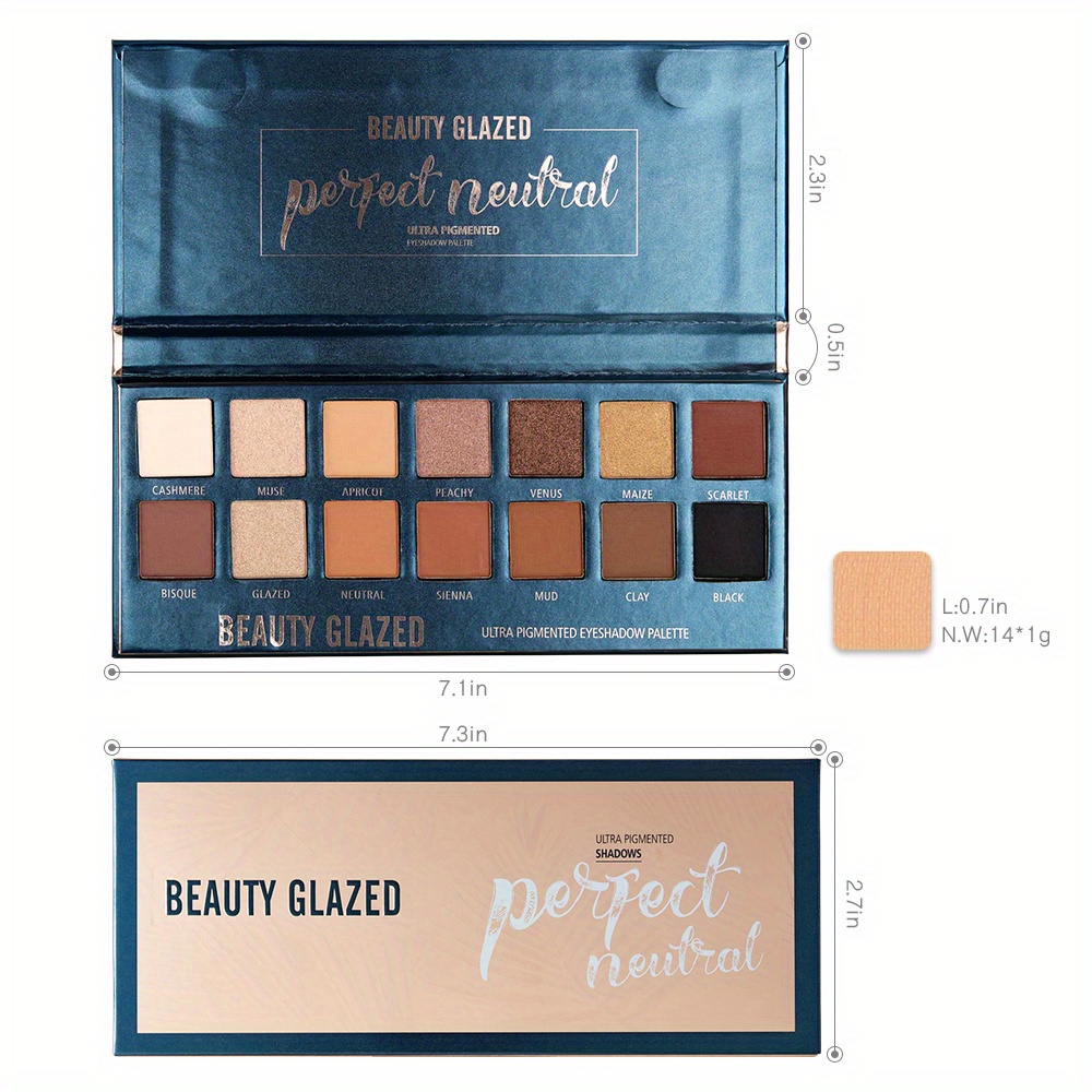 BEAUTY GLAZED 14 Colors Eyesha - Beauty Makeup Eyeshadow Palette recension och pris