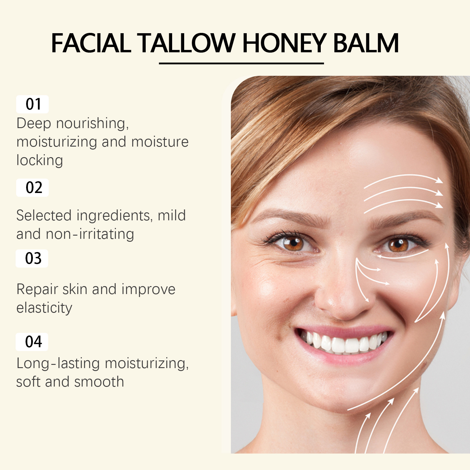 Beef Tallow Face Cream Anti-Wr - Beauty Glazed Makeup recension och pris