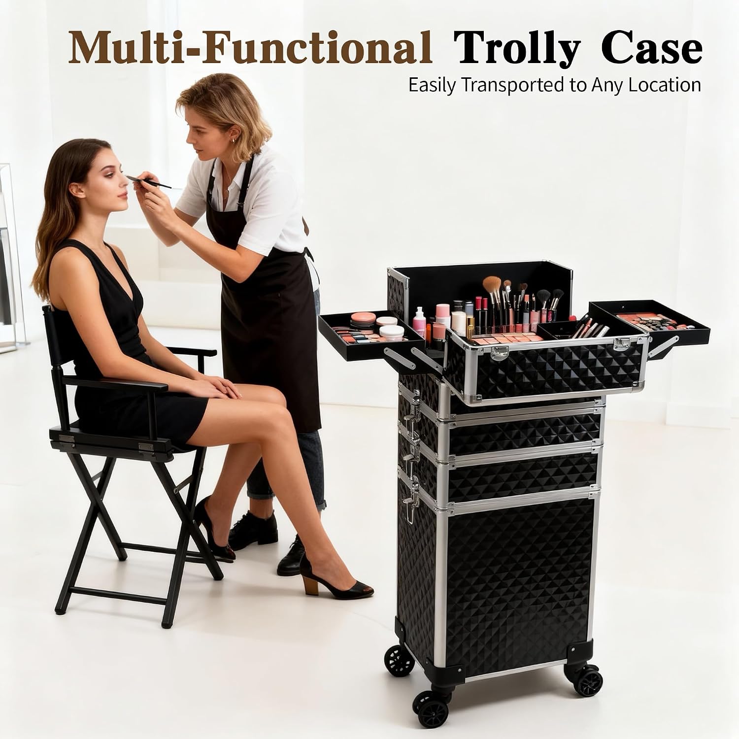 Rolling Makeup Train Case, Cos - Beauty Makeup Organizer recension och pris