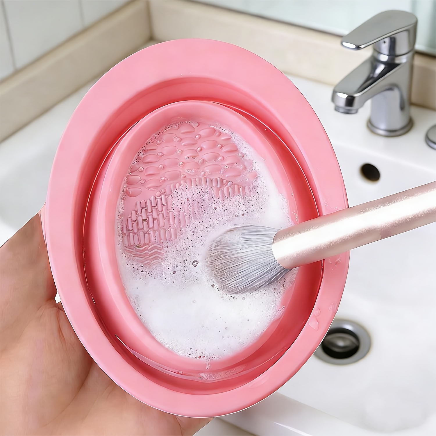 Foldable Silicone Makeup Brush - Cosmetic Sponge recension och pris