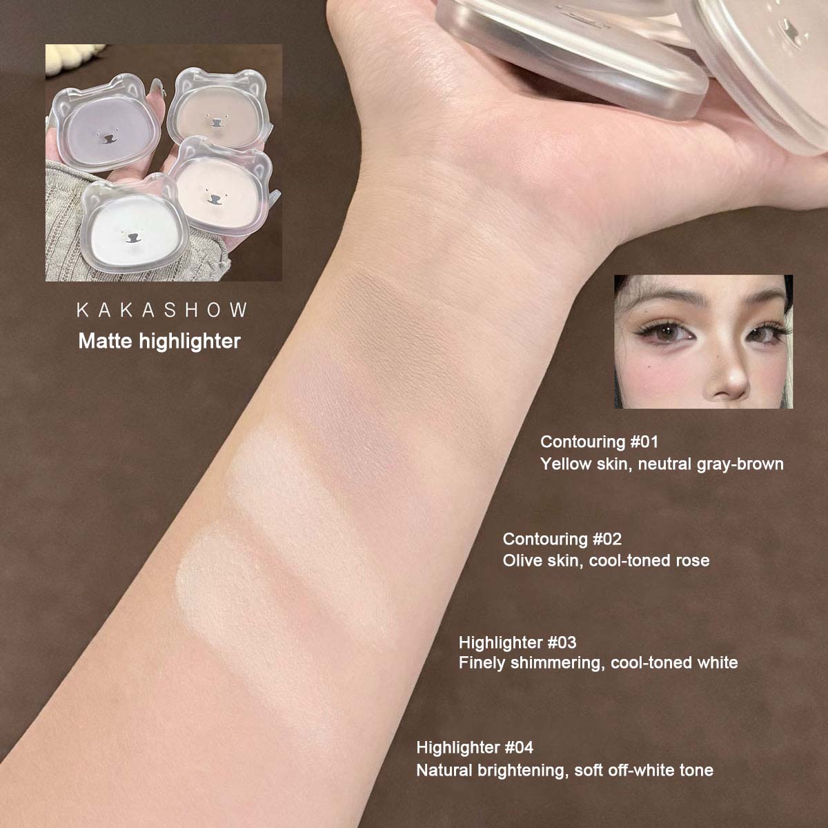 Kakashow Matte Highlighter Sil - Rare Beauty Makeup Highlighter recension och pris