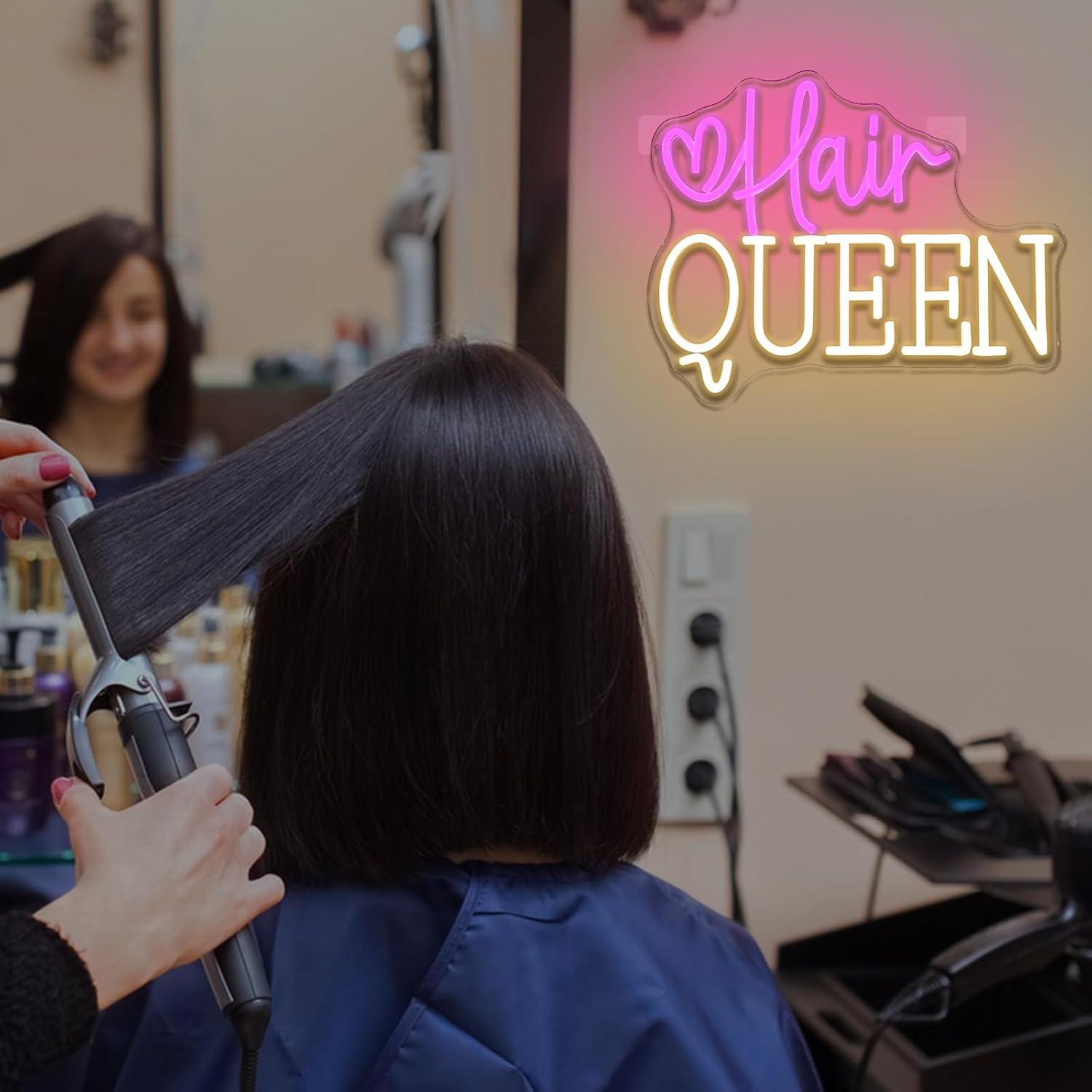 Hair Queen Neon Sign Dimmable  - Beauty And Makeup Studio recension och pris