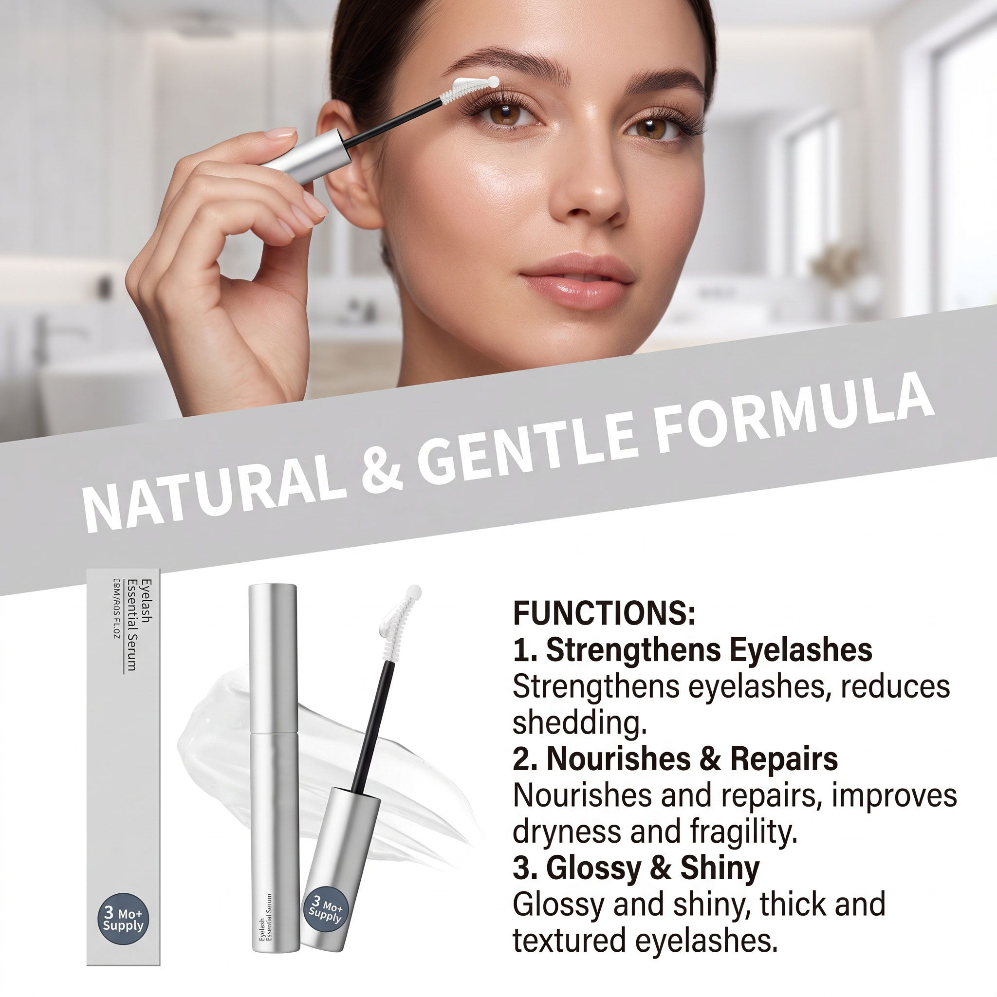 Eyelash & Eyebrow Dual‑Use Ser - Lash Serum Growth recension och pris