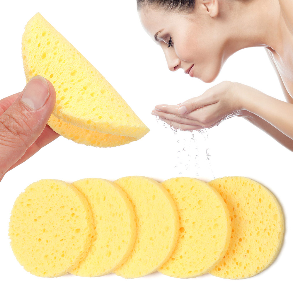 10pcs 6-9cm Yellow Face Round  - Cosmetic Sponge recension och pris