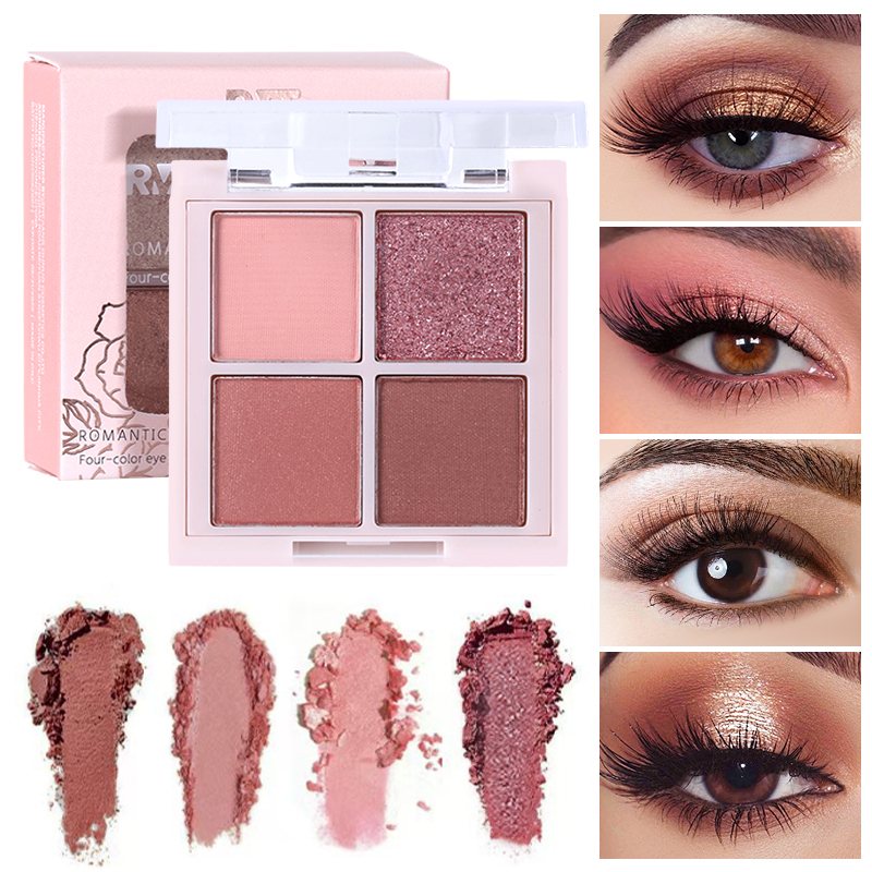 Romantic Beauty Four-Color Eye - Beauty Makeup Eyeshadow Palette recension och pris