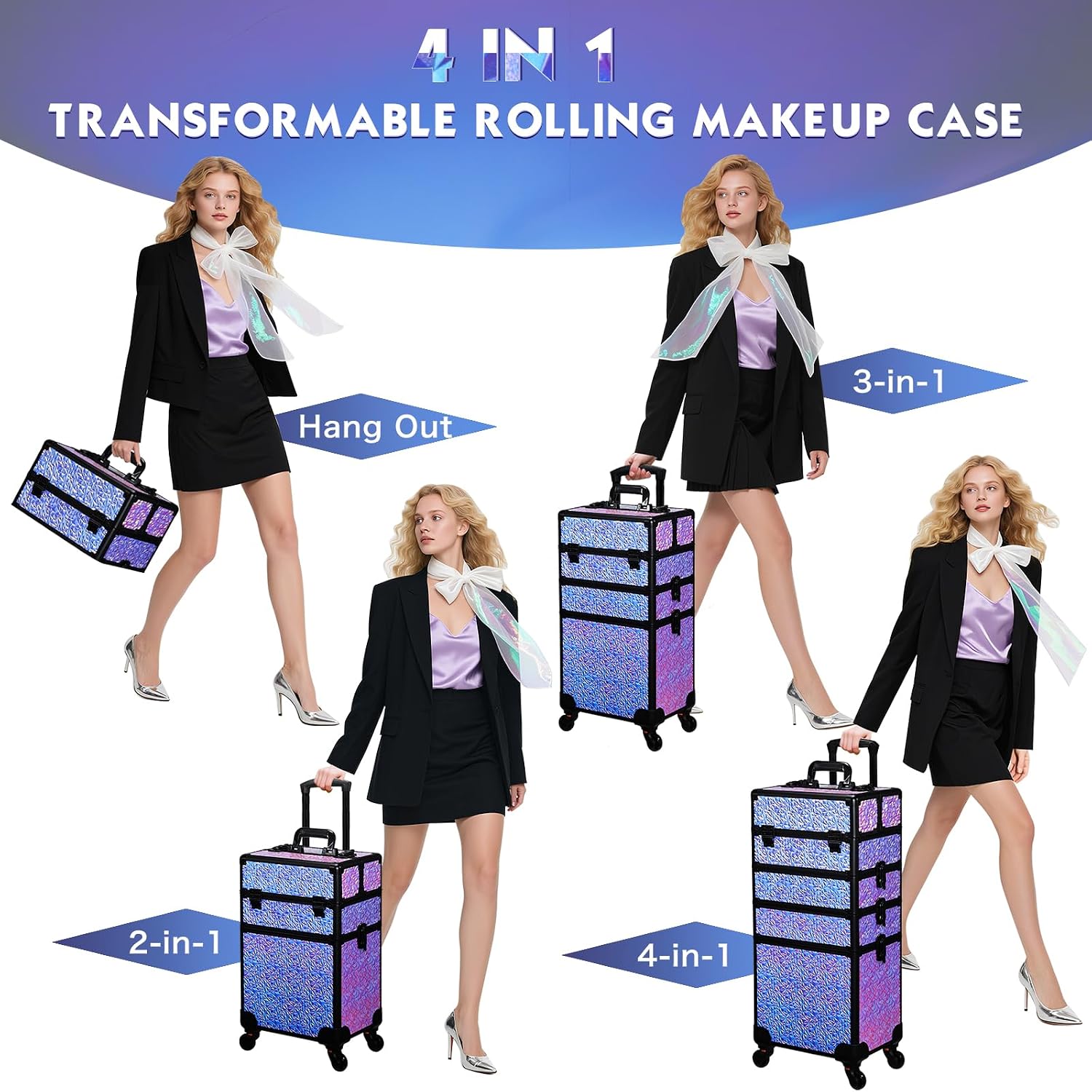 Rolling Makeup Train Case, Lar - Beauty Makeup Organizer recension och pris