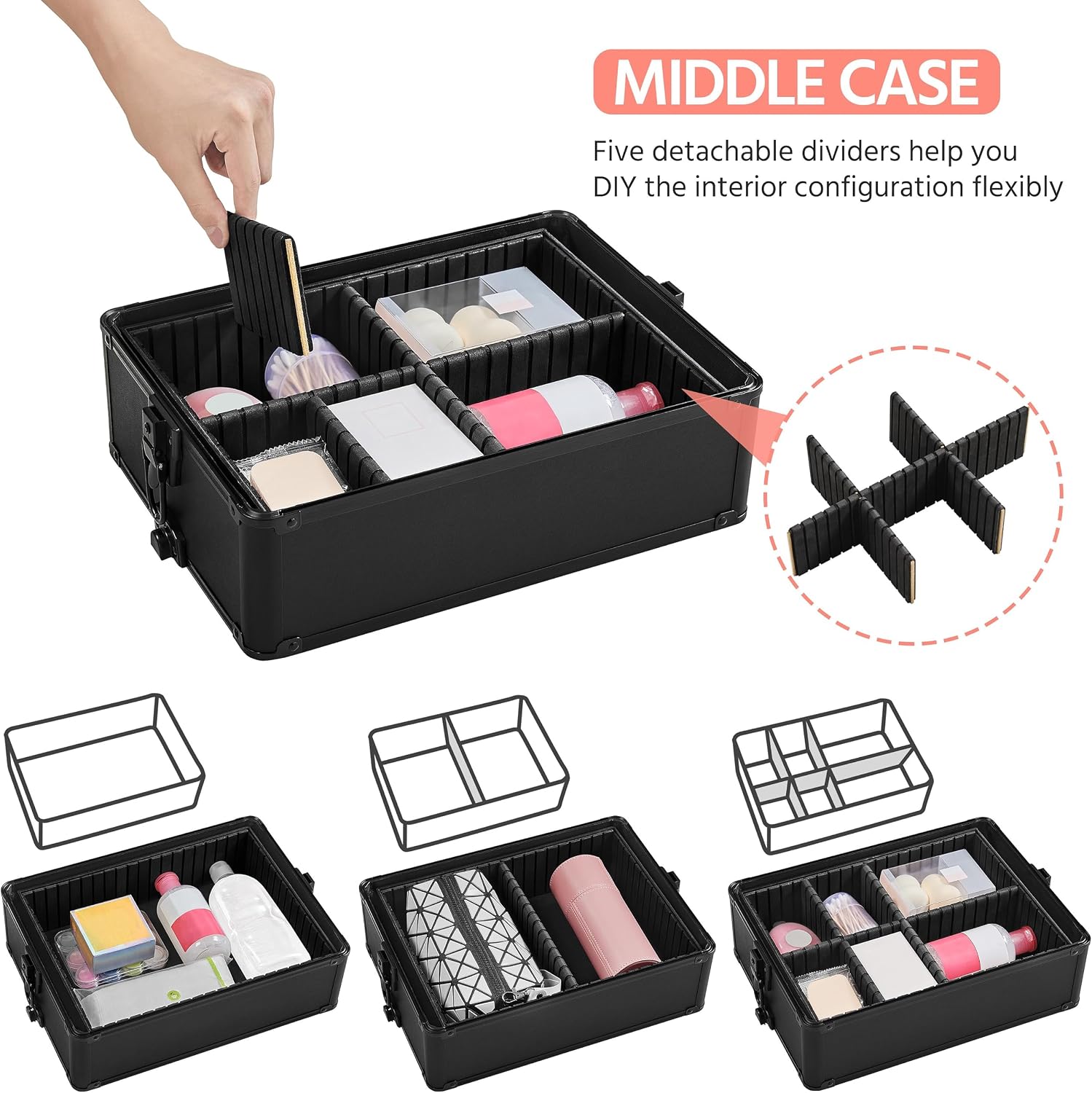 Rolling Makeup Train Case, Cos - Beauty Makeup Organizer recension och pris