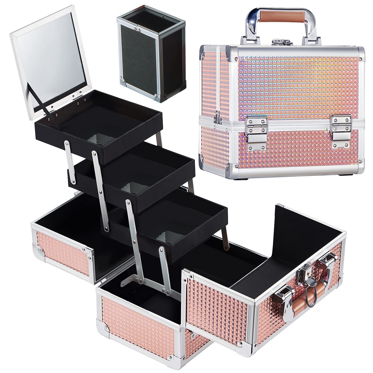 2026 3-Tray Aluminum Makeup Ca - Beauty Makeup Artist recension och pris