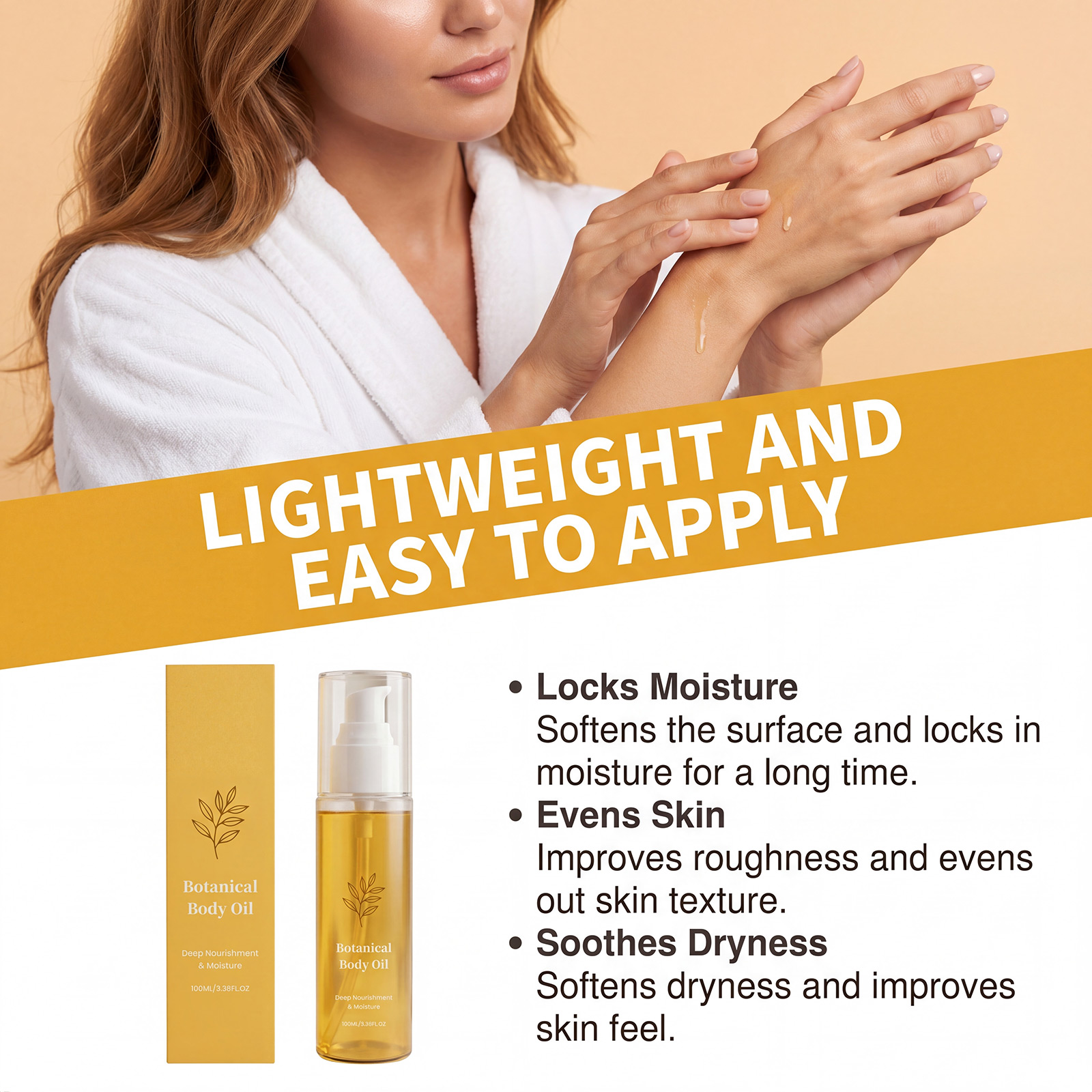 Moisturizing Body Oil Long Las - Beauty Glazed Makeup recension och pris