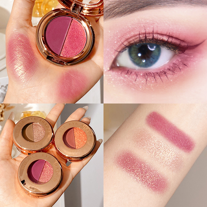 2 Colors Eyeshadow Glitter Pea - Beauty Makeup Eyeshadow Palette recension och pris